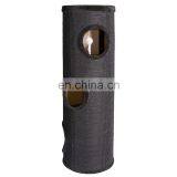 Black Round Middle Size Sisal Carpet Cat Trees With Playing Toy thumbnail-1