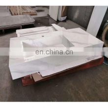 factory marble top rock beam customized size kitchen cabinet top table set