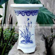 Wholesale Jingdezhen High Temperature Blue And White Porcelain Planter Pots For Orchid