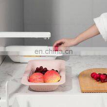 Plastic Drain Basket Sink Rack Retractable Vegetable Basin Sink Drain Rack for Kitchen thumbnail-4