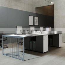 Wholesale Luxury Modern l Shaped Wooden Metal Executive Computer Office Desk thumbnail-4