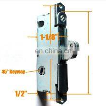 Комплект ручек для раздвижных стеклянных ворот на террасу с фальшшпоном под 45 градусов, регулируемым пружинным крюковым защелкой, корпус фальшшпонного замка для дверей thumbnail-3