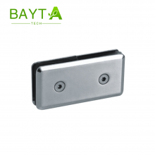 Stainless Steel Glass Floor Brackets Beveled Edge thumbnail-3