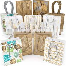 Custom Logo Printed Matt Laminated Pink Paper Shopping Bag With Grosgrain Ribbon Handle