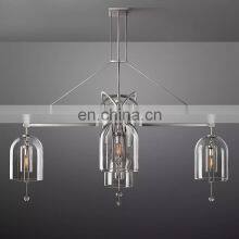 Custom Modern Luxury Creative Villa Living Room Chandelier Pendant Light Dining Room Bar Fulcrum Collection All Copper Glass Cha thumbnail-3
