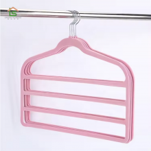 Laundry Velvet Pants Trousers Slacks Hangers 4 Layer Scarf Flocked Hanger Pants Hanger Space Saving thumbnail-5