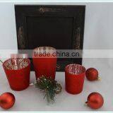 set of 3 glass candle holder wedding