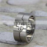 Two Tone Stainless Steel Rotating Ring With Lords Prayer and Cross Design Sizes 7 to 13 thumbnail-2