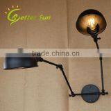 Double-headed Adjustable Swing Arm Black Iron Interior LED Wall Light thumbnail-3