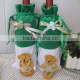 35cm High Plush Wine Bottle Cover of Christmas Item/Soft Stuffed Bear Cover for Wine thumbnail-2