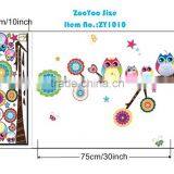 2016 Cute Colorful Owl Family Branch Butterfly PVC Wall Stickers Decal Decor for Kids Rooms thumbnail-6