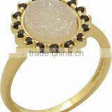 GOLD PLATED RING With Natural Stone thumbnail-1