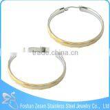 ZS17254 Stainless Steel Earrings Factory Wholesale Gold Colorful Big Earrings thumbnail-2