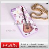 2014 fashionable Guitar diamond mobile back case for iphone 5s