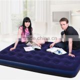 factory wholesale OEM welcomed available in 4 sizes free pump inflatable flocked air bed mattress