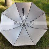 Hot Sale Silver Coated UV Protective Promotional Custom Auto Open Double Layer Windproof Advertising Straight Umbrella thumbnail-3