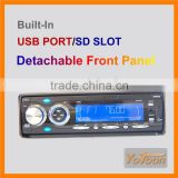 1 Din Detachable Front Panel Car DVD/VCD/MP3/CD Player FM/AM Tuner Built-In USB Port/SD Card Slot