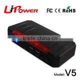 600A peak current 20000mAh 12v lithium battery pack car jump starter power bank Type car booster with jumper cable