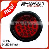 2"2.5"4" inch Round stop turn tail led truck lights ,12V LED automotive lamp