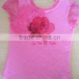 girls red shirt summer loose top wholesale children's boutique clothing