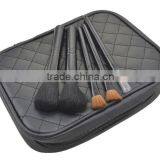5pcs Chequer Pony Hair Synthetic Hair Makeup Brush With Zipper Bag thumbnail-5