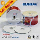 RISENG BLANK dvd printable 4.7GB/BLANK 700MB cd-r printable grade a/BLANK 52x cdr printable