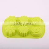 6 Flowers Silicone Muffin Cups Handmade Soap Molds Biscuit Chocolate Ice Cake Baking Mold Cake Pan thumbnail-2