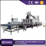 Automatic feeding function loading and unloading cutting , wooden furniture auto atc cnc cutting machine