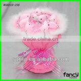 Sweet Love Plush Doll Bouquet 9 Pcs Dolphin 11 Pcs Pink Rose Artificial Flowers Creative Gifts Valentines Present Quality Choice thumbnail-1