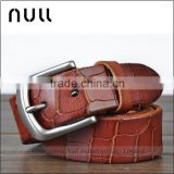 Men's quality and handsome wholesale leather blacks crocodile leather belt