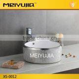 meiyujia ceramic silver color round shape art basin