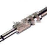 6.35mm Stereo Metal, W/spring Connector