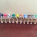Wholesale Pure And Stripe Color Bamboo Kendama For Adult And Children