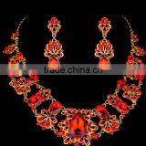 Fashion High Quality Luxury Bridal Necklace Earrings Tiara Wedding Jewelry Set thumbnail-2