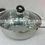 Stainelss Steel Cookwre Hot Pot With Glass Lid thumbnail-1