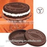 DIY new 3D cookies cutter different flowers round shape cookie sandwich biscuit mold