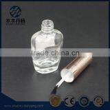 Flat Clear Cap With Brush Glass Nail Polish Bottle thumbnail-5