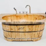 Bathtub with faucet wooden barrel bathtub low price