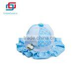 Blue Fashion Beach Cap With Dots