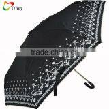 3 Folded Umbrella With Sliver Coating