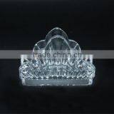 high quality crystal clear glass napkin holder stand