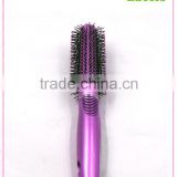 personalized new design Rolling Rubber Handle Plastic Hair Brush for hair beauty