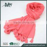 Viscose Viscose Scarf Women Tassels Multi-color Silk Scarf thumbnail-2