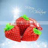 Strawberry Folding Fruit Shape Shopping Bags With Polyester Nylon Fabric