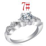 Sparkly Micro Pave Setting Good Quality Zircon Wedding Bands Twisted Ring For Unisex thumbnail-4