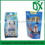 Alibaba com food grade colorful printed bottom gusset plastic pet food bag packaging with handle top