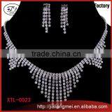 Hot Selling! Cheap Crystal Stone Jewelry Sets With Tassel Necklace and Earrings thumbnail-1