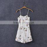 L043 Romper Women Playsuit 2016 Sexy Floral Printed Strap Playsuit thumbnail-1