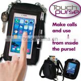 High quality touch phone bag / touch purse /wrist strap wallet