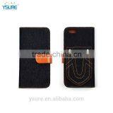 Unique Design Pure Color Fabric Wallet Leather Phone Case For HTC Hima With PVC ID and Credit Card Slots thumbnail-2